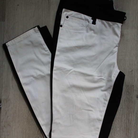 Bisou Bisou Pants - Black White Skinny Jeans Bisou Bisou 4